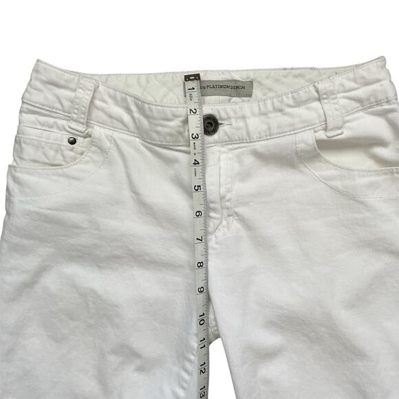 CHICO'S Platinum Denim White Capri Jeans 0 US 4, Coastal Casual Nautical Preppy - Picture 7 of 10